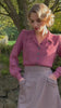 40s Sweetheart Blouse - Plum