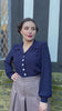 40s Sweetheart Blouse - Navy