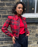 40s Americana Zip Jacket - Red Check