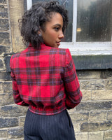 40s Americana Zip Jacket - Red Check