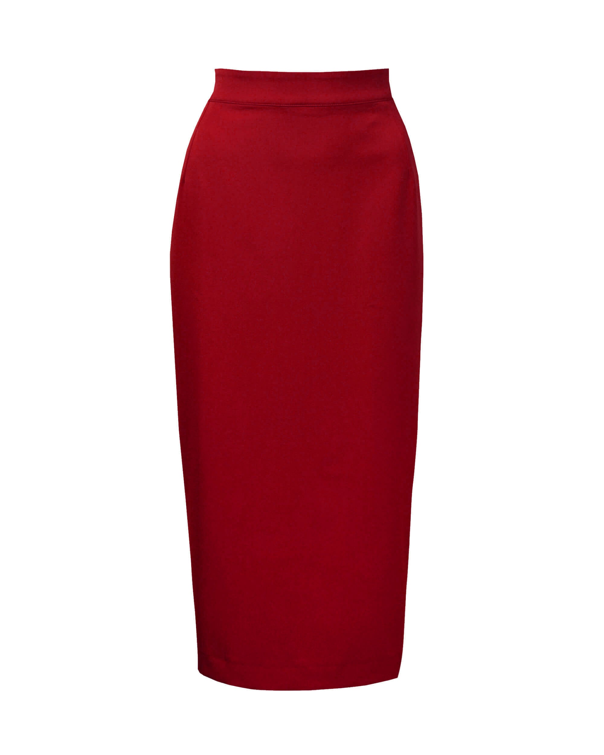 50s Perfect Pencil Skirt - Red