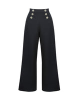 Retro Sailor Slacks - Black