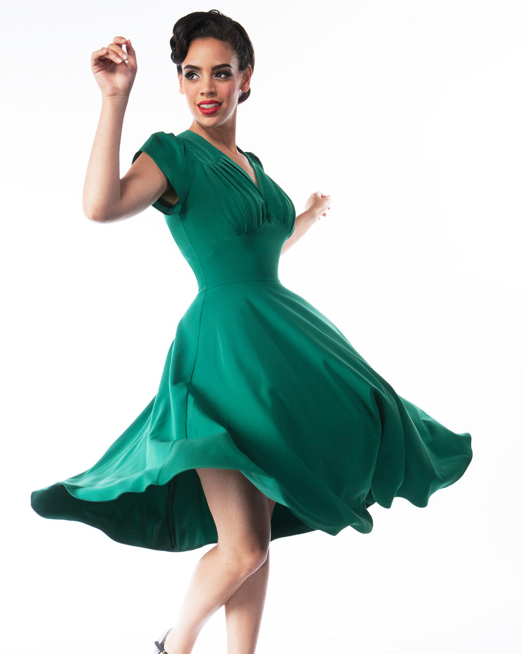 1950s Retro Swing Dress Emerald House of Foxy