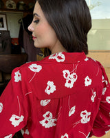 40s Victory Blouse - Ruby Bloom