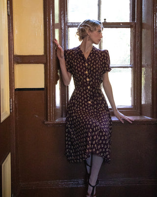 1940s Shirt-waister Dress - Diamond Deco