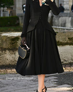 50s Premium Circle Skirt - Black