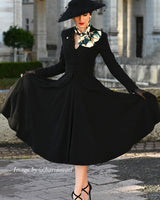 50s Premium Circle Skirt - Black