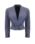 40s Stanwyck Jacket - Blue Herringbone