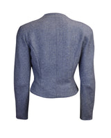 40s Stanwyck Jacket - Blue Herringbone