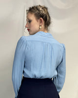 1940s Sweetheart Blouse - Powder Blue