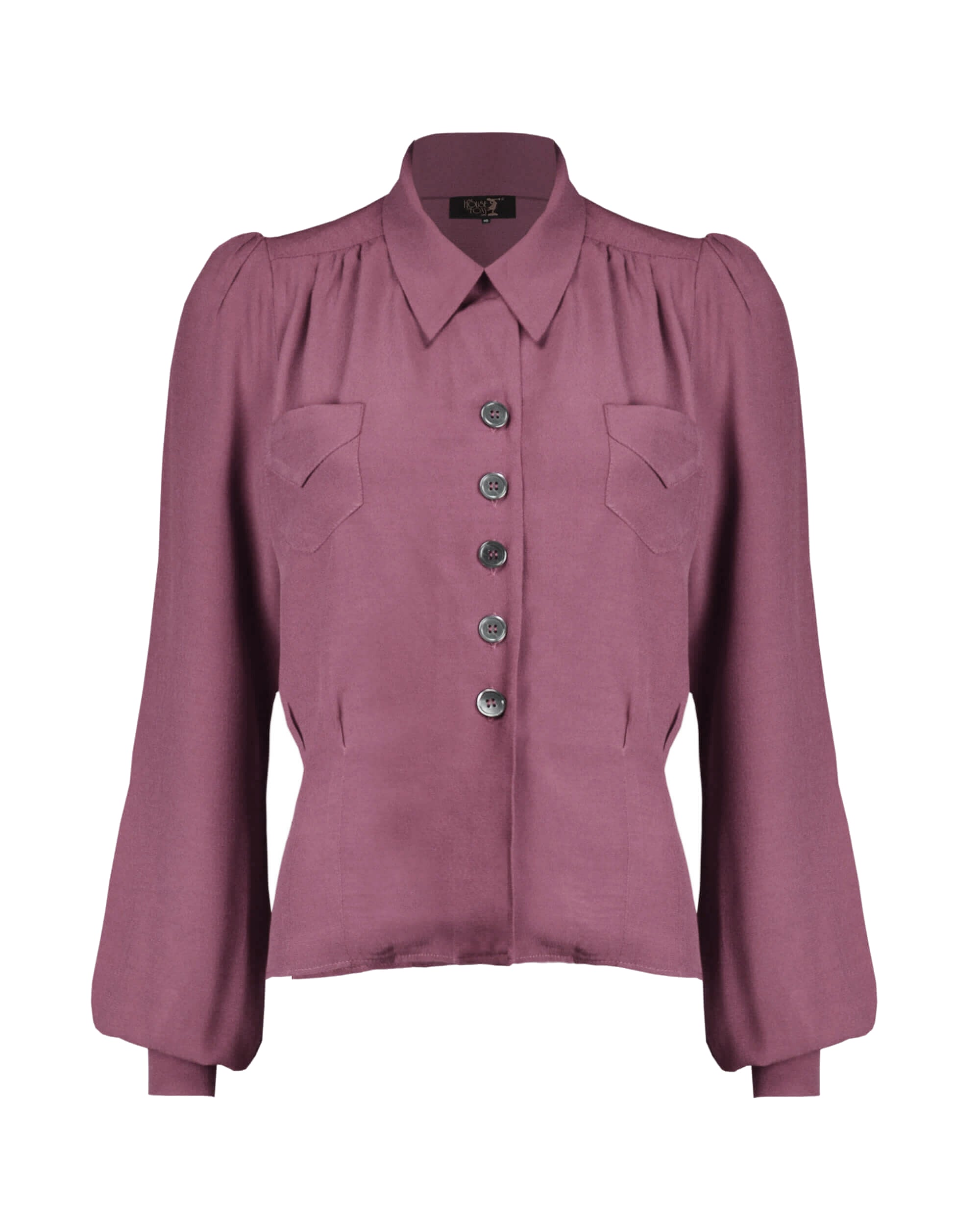 40s Sweetheart Blouse - Plum