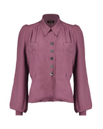 40s Sweetheart Blouse - Plum