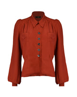 1940s Sweetheart Blouse - Rust