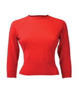 Sweater Girl Top - Red