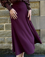 1930s Swirl Skirt - Aubergine