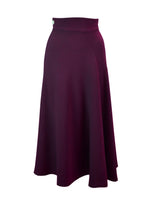 1930s Swirl Skirt - Aubergine