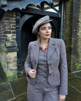 1930s Tailored Jacket - Brown Herringbone