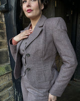 1930s Tailored Jacket - Brown Herringbone