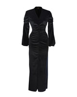 1940s Veronica Evening Gown - Black Silk Velvet