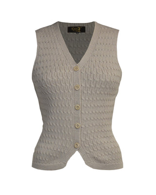 Knitted Waistcoat - Pearl