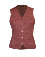 Knitted Waistcoat - Vintage Rose