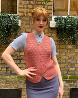 Knitted Waistcoat - Vintage Rose