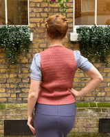 Knitted Waistcoat - Vintage Rose