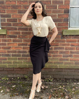 40s Waterfall Skirt - Black