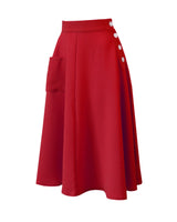 1940s Whirlaway Skirt - Red