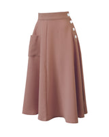 1940s Whirlaway Skirt - Warm Taupe