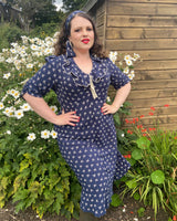 30s Cora Bias Cut Dress - Wish Print